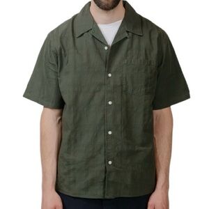 Norse Projects Carsten Relaxed Dobby Check Shirt Spruce Green
